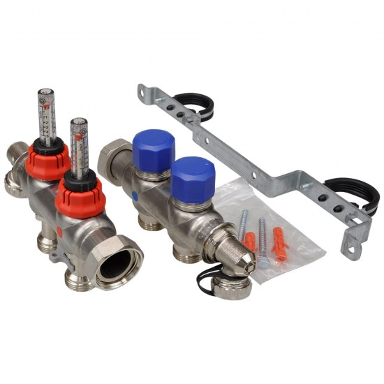 Fraenkische 2 Ağızlı Debi Göstergeli Paslanmaz Çelik Kollektör Seti