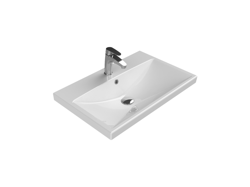 Turkuaz Elite Etajerli Lavabo 70x45 cm