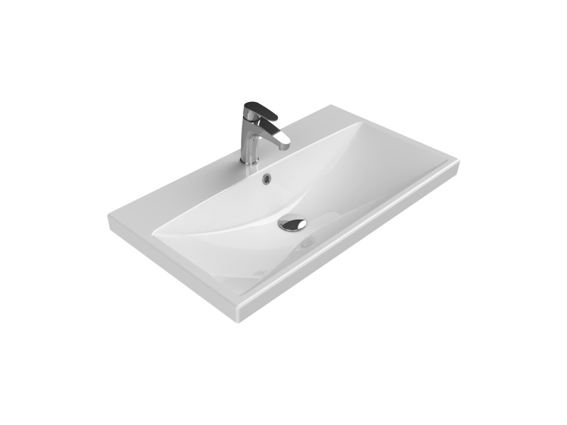 Turkuaz Elite Etajerli Lavabo 80x45 cm