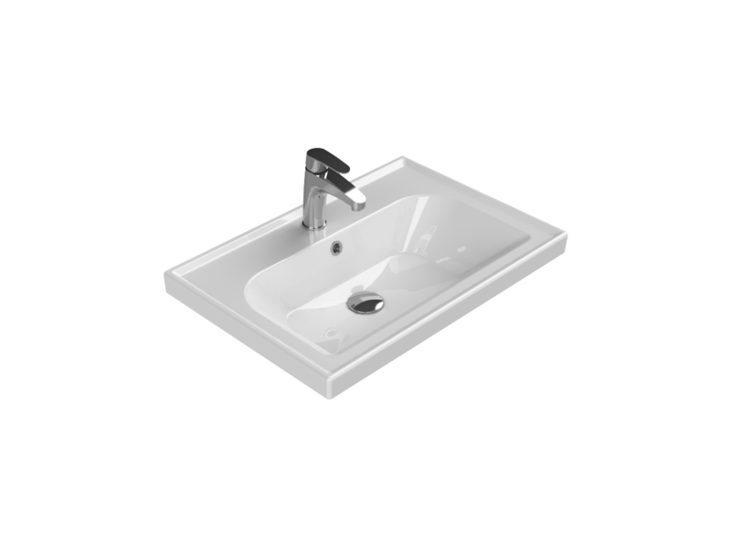 Turkuaz Frame Etajerli Lavabo 65x45 cm