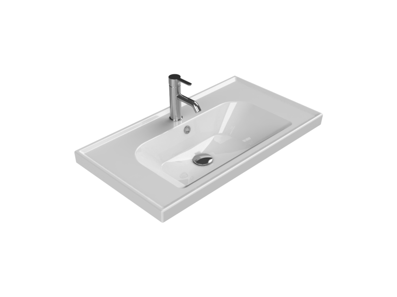 Turkuaz Frame Etajerli Lavabo 80x45 cm