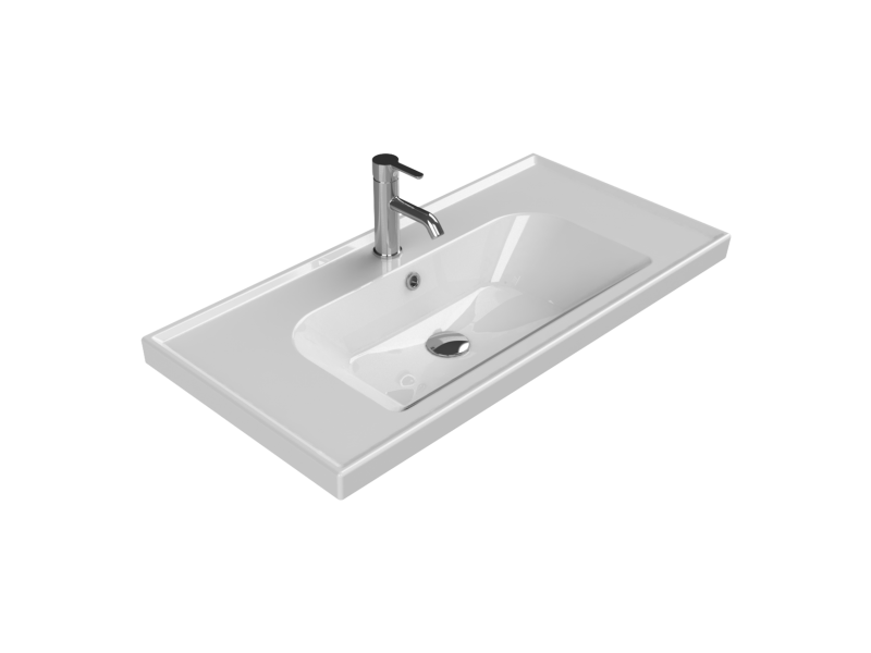 Turkuaz Frame Etajerli Lavabo 90x45 cm