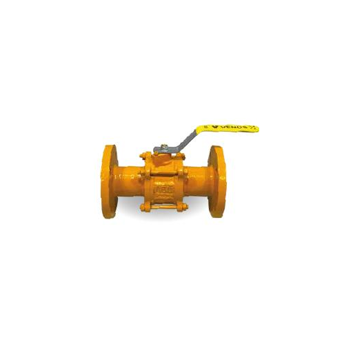 DN100 Üç Parçalı Flanşlı Tam Geçişli Küresel Doğalgaz Vanası